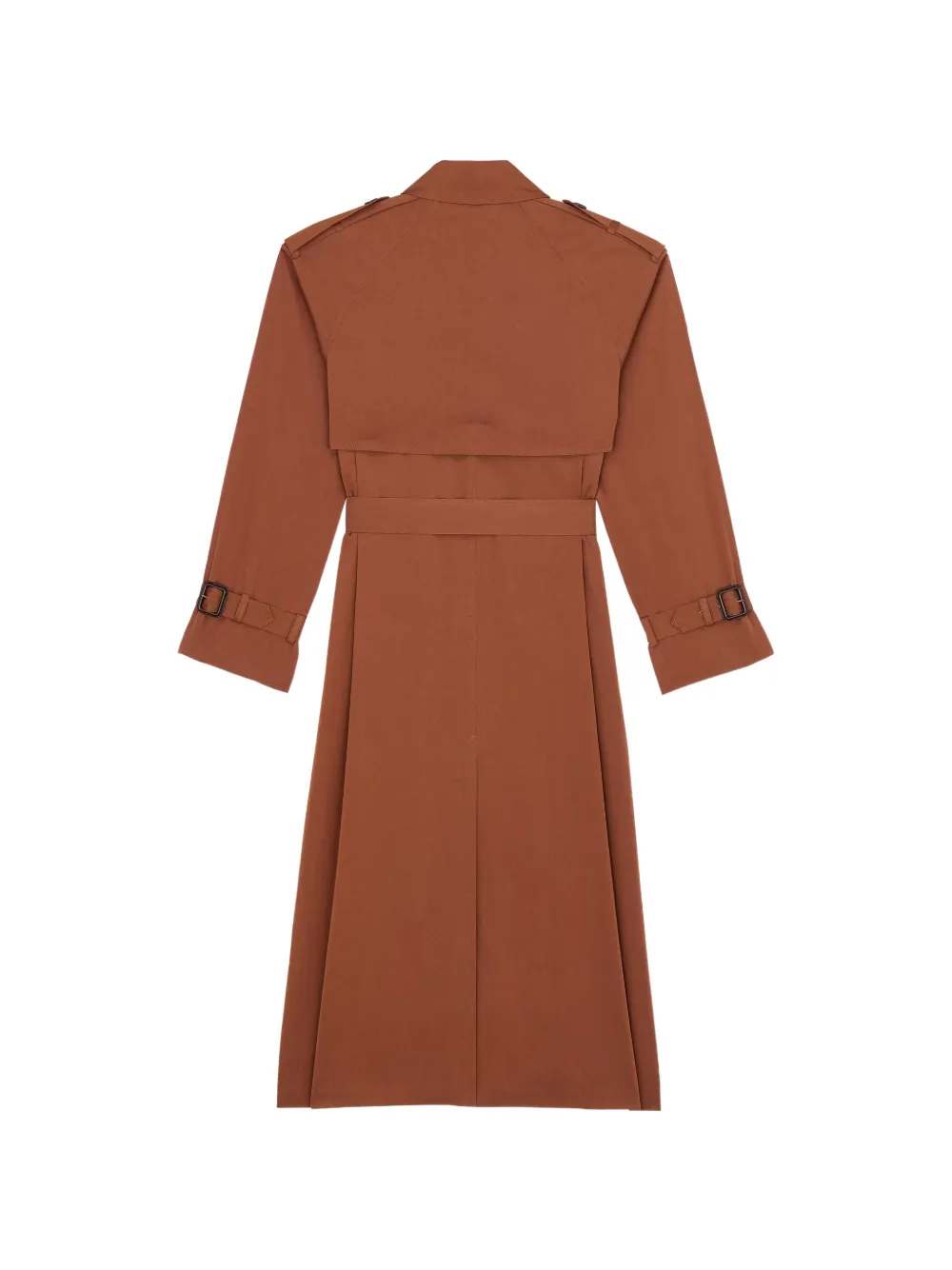  Saint Laurent Belted Double-breasted Coat - Brown 