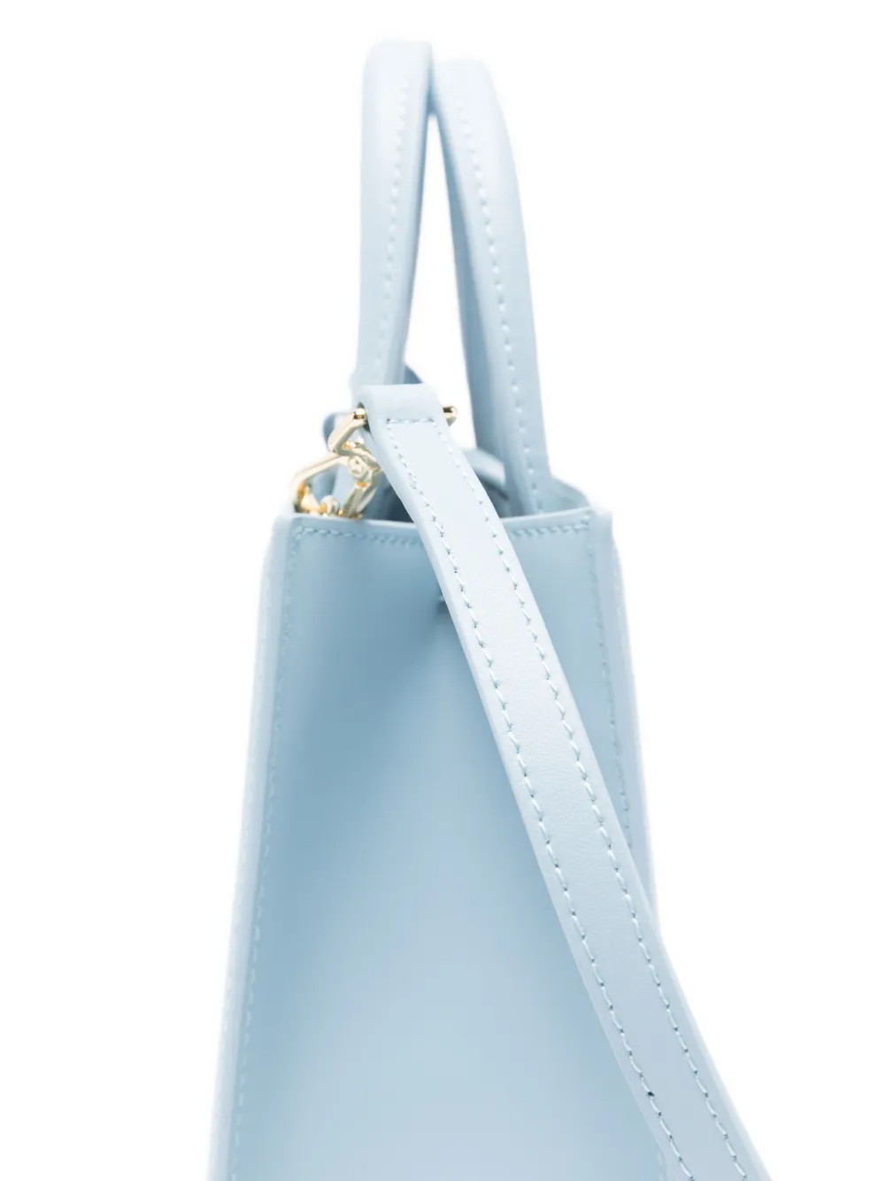 MC2 Saint Barth Leren schoudertas met handvat Blauw