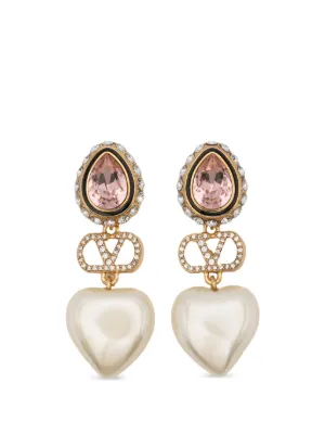 Valentino Garavani Vロゴ シグネチャーハートペンダント ピアス