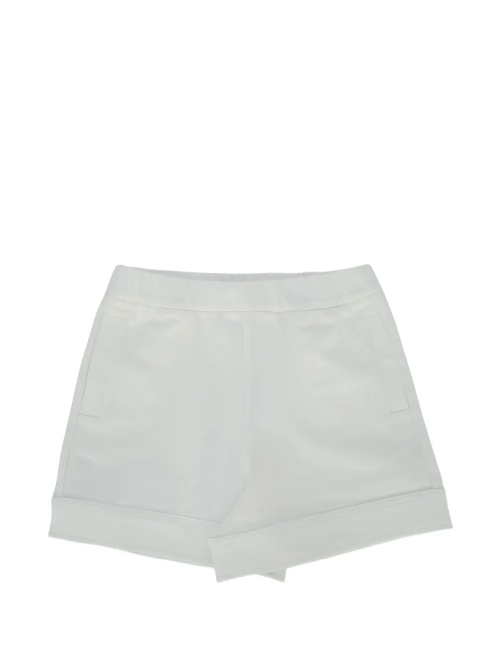 Moncler Enfant Shorts met logopatch en vlakken Beige