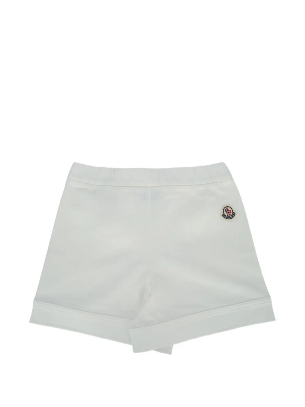 Moncler Enfant Shorts met logopatch en vlakken Beige