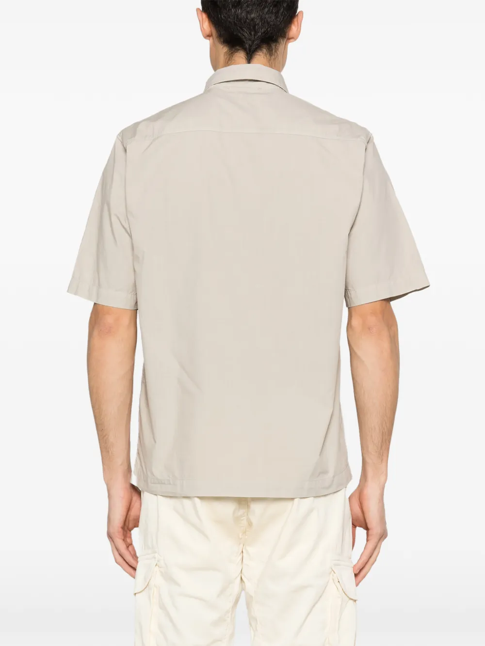 C.P. Company Popeline overhemd met korte mouwen Beige