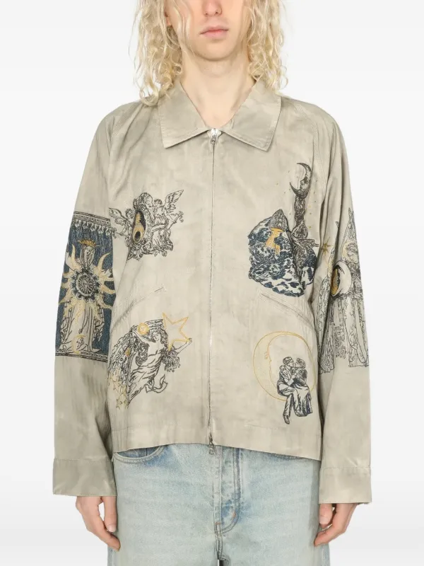 Samuel Zelig La Luna ジップジャケット | グレー | FARFETCH JP
