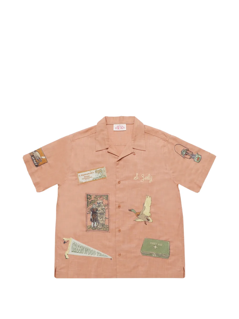 Samuel Zelig Trail Camp embroidered shirt - Orange