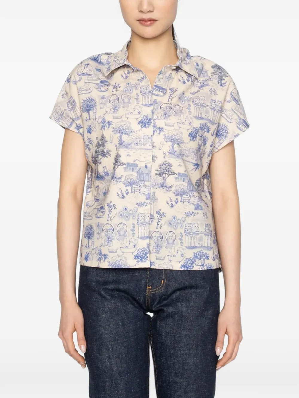 Billie Linen Cats Shirt