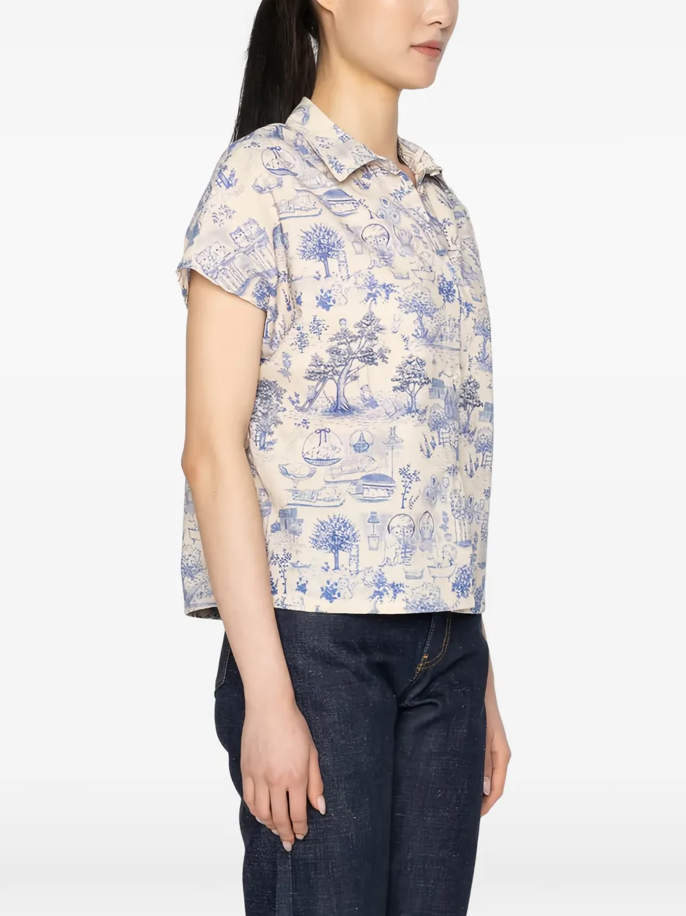 Billie Linen Cats Shirt