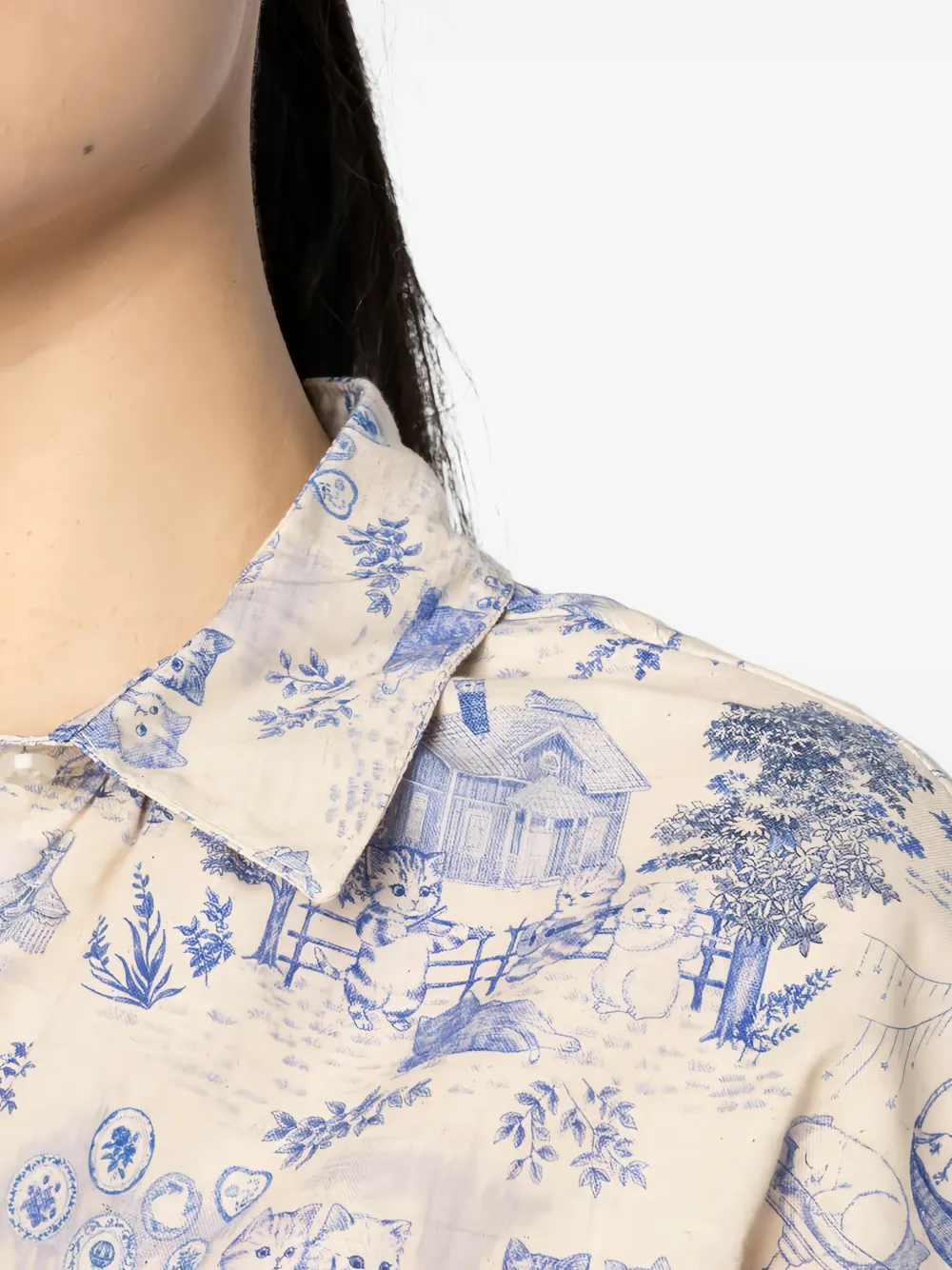 Billie Linen Cats Shirt