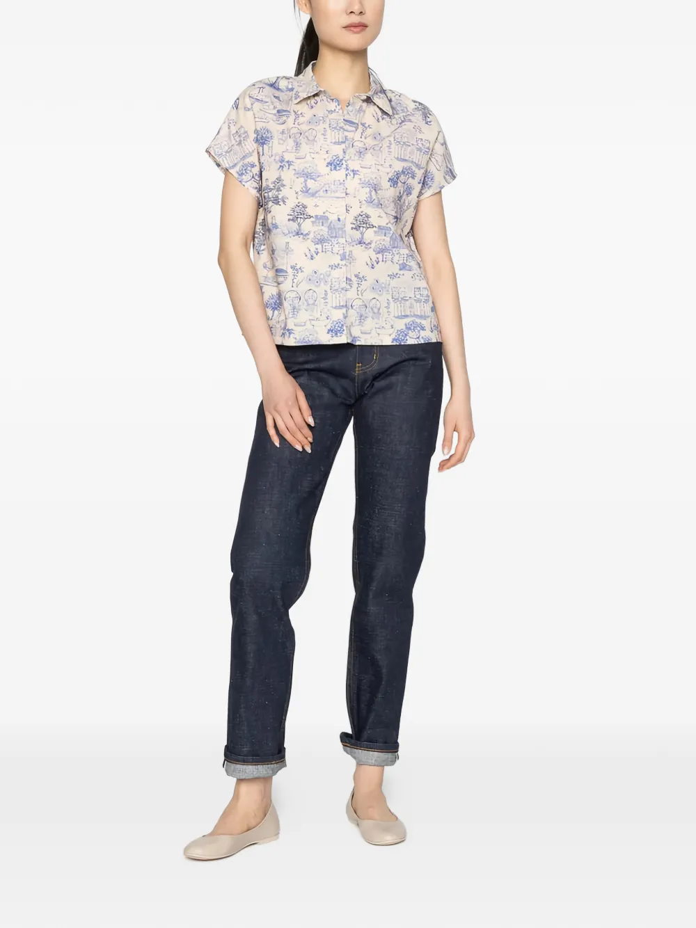 Billie Linen Cats Shirt