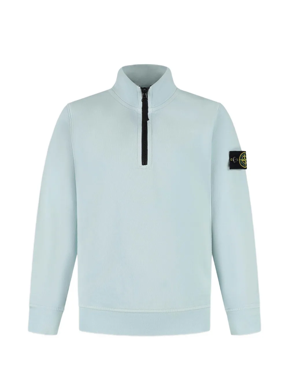 Stone Island Junior Sweatshirt mit kurzem Reißverschluss - Blau