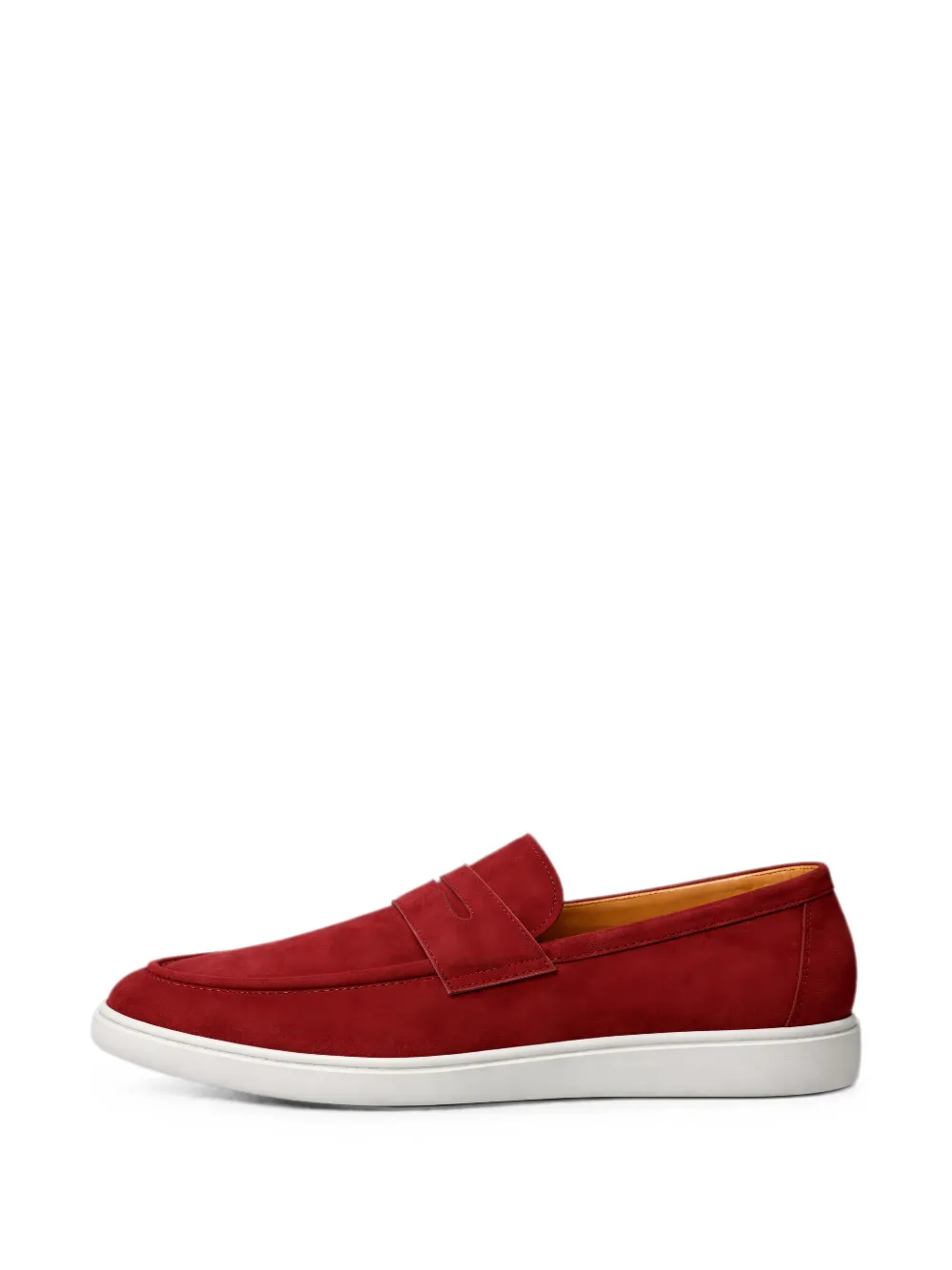 Doucal's suede penny-strap loafers - Rosso