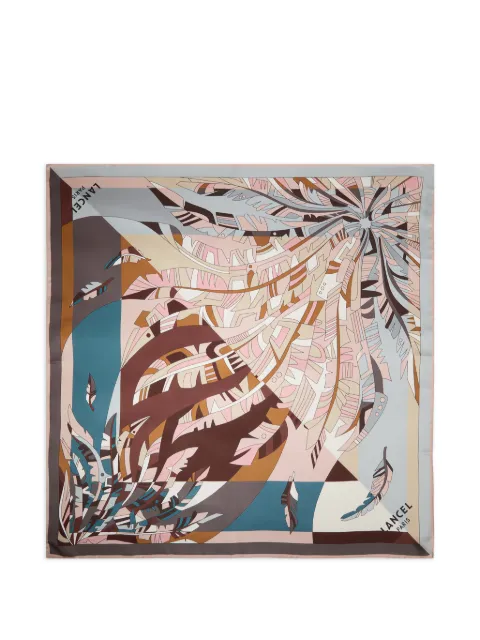 Lancel Arabesque duo-pattern silk scarf