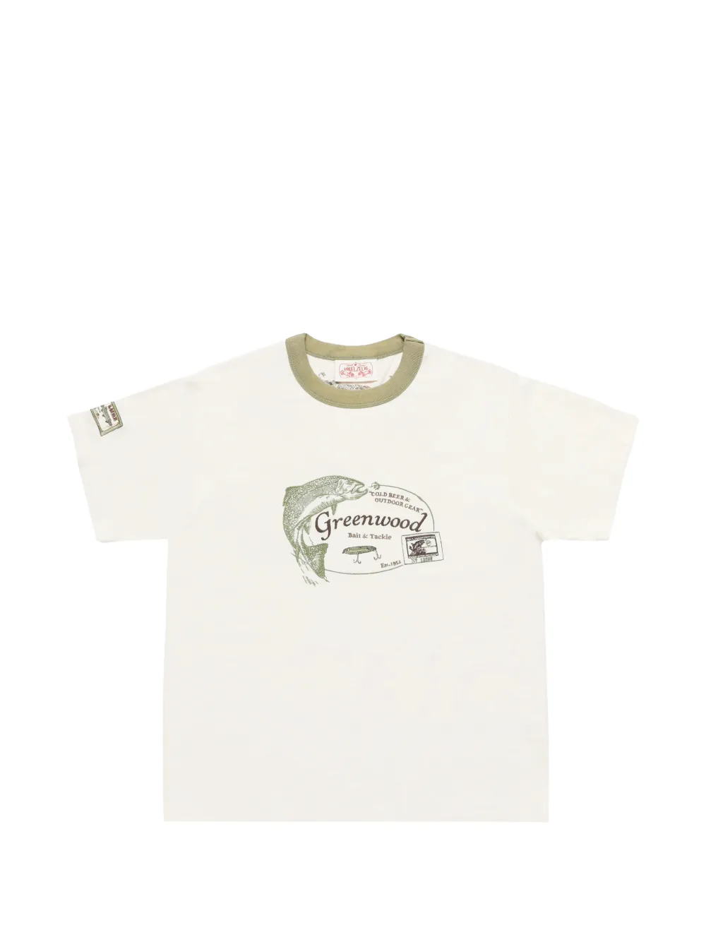 Samuel Zelig Trail Tee Green Ringer T-shirt - Toni neutri