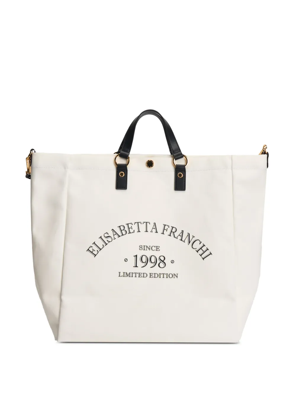 Elisabetta Franchi logo-detail tote bag - Toni neutri
