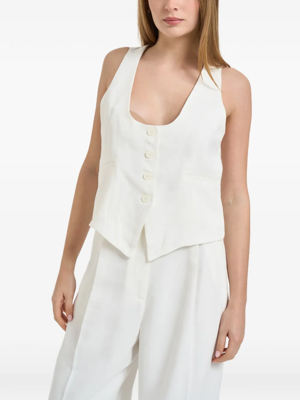 IRO buttoned waistcoat - Nude