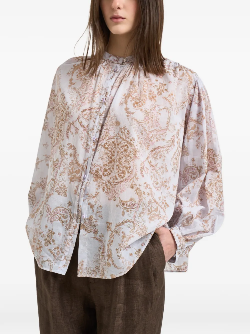 Forte Forte floral-print shirt - Blu