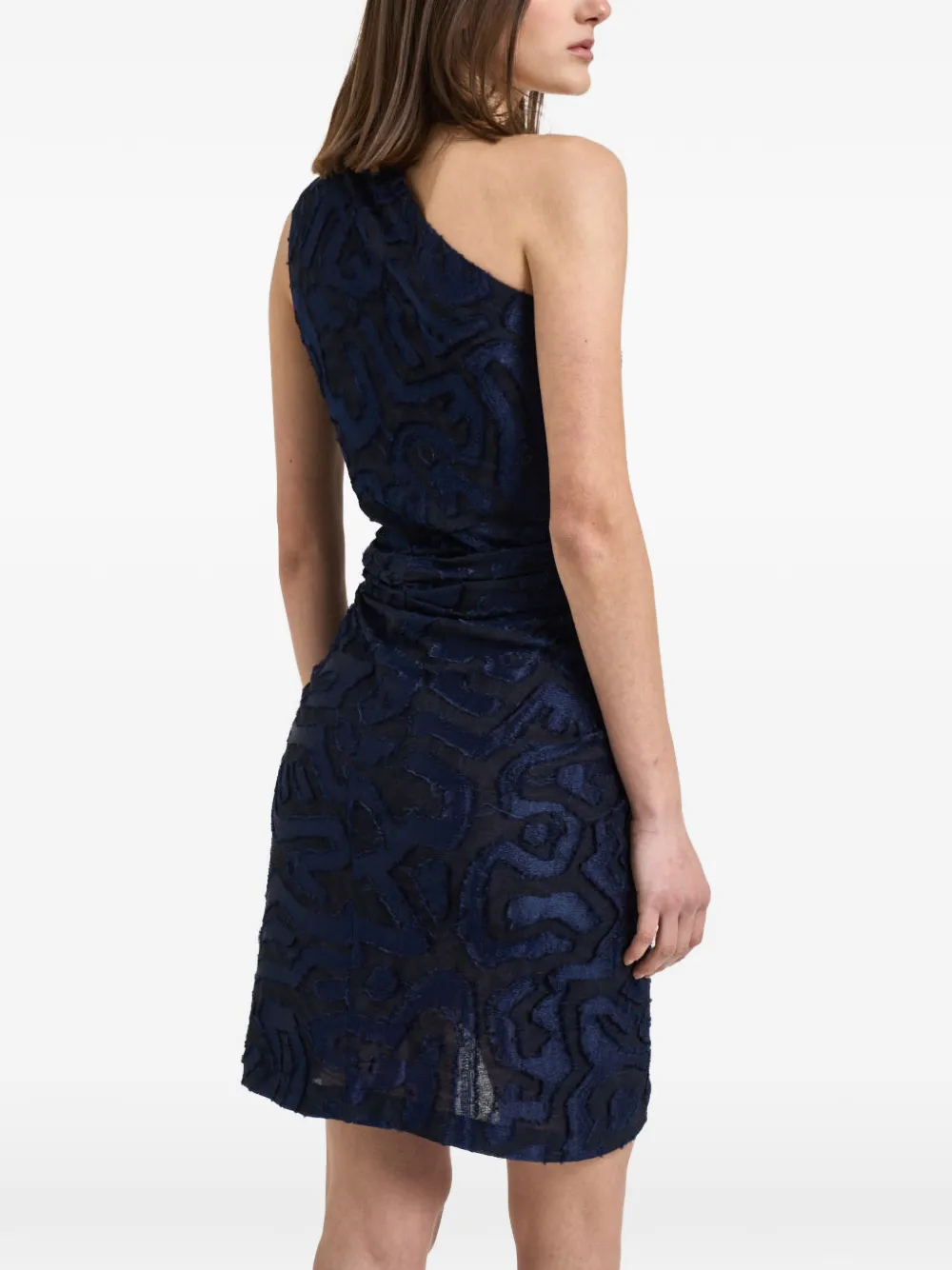ISABEL MARANT Liliana asymmetrische fil coupé jurk Blauw