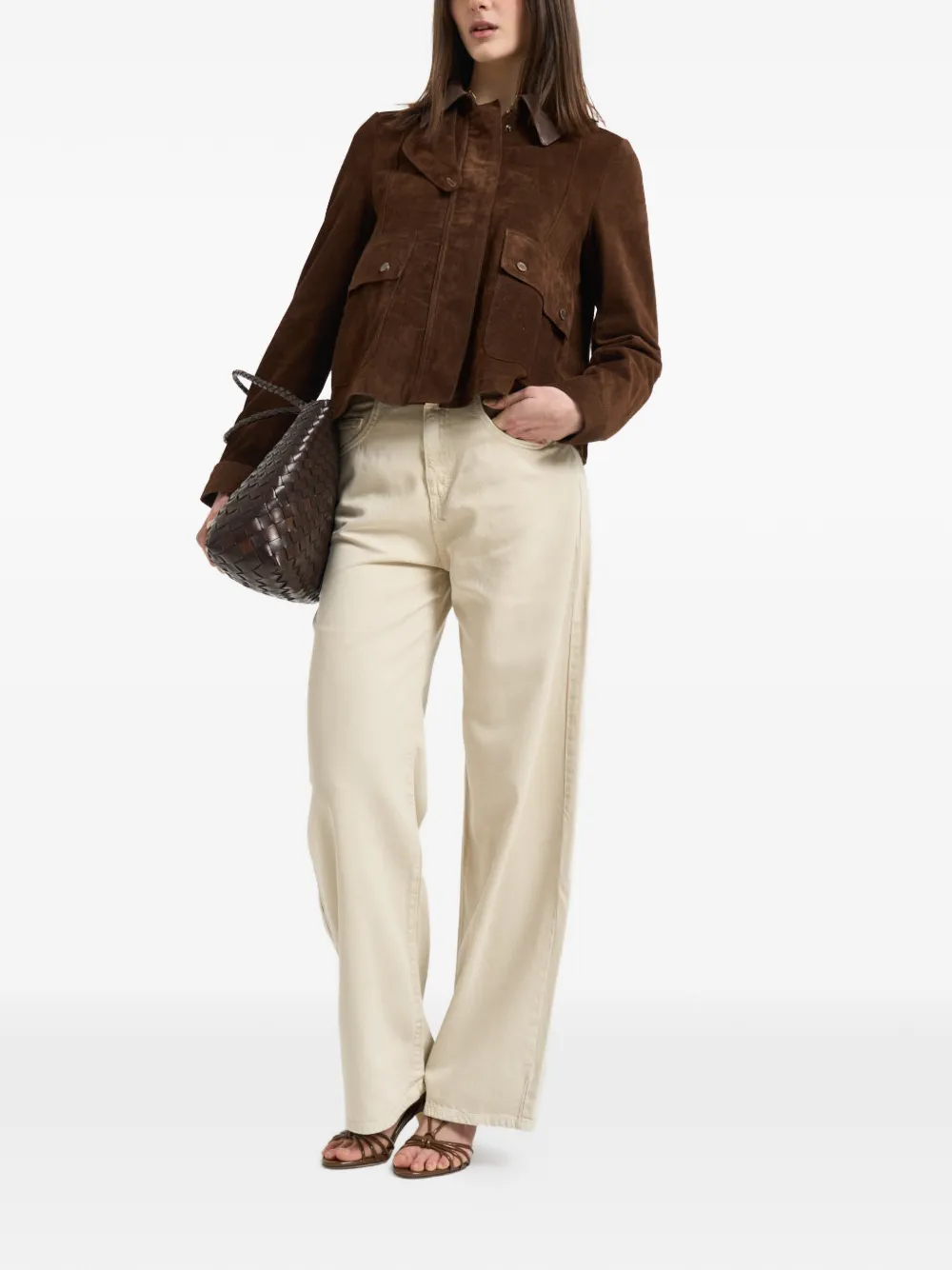  Bazar Deluxe Front-pocket Jacket - Brown 