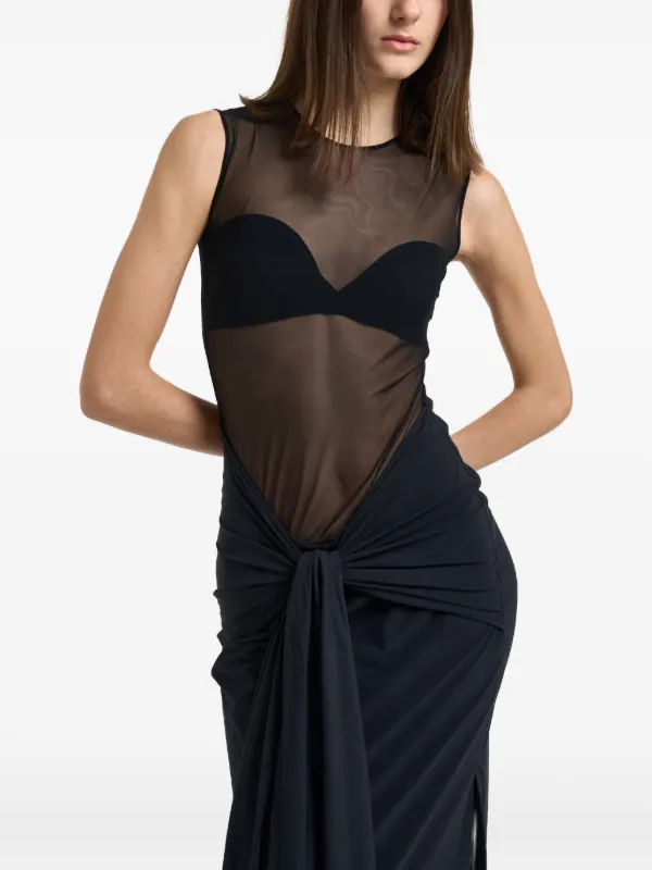 Danam Catherine split-detail Maxi Dress | Black | FARFETCH BH