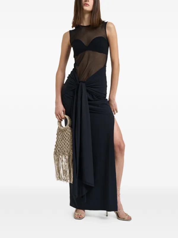 Danam Catherine split-detail Maxi Dress | Black | FARFETCH BH