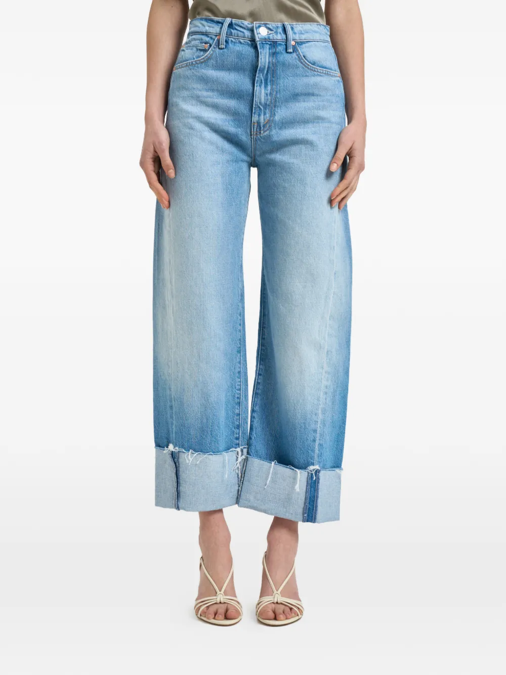 MOTHER turn-up cuff jeans - Blu