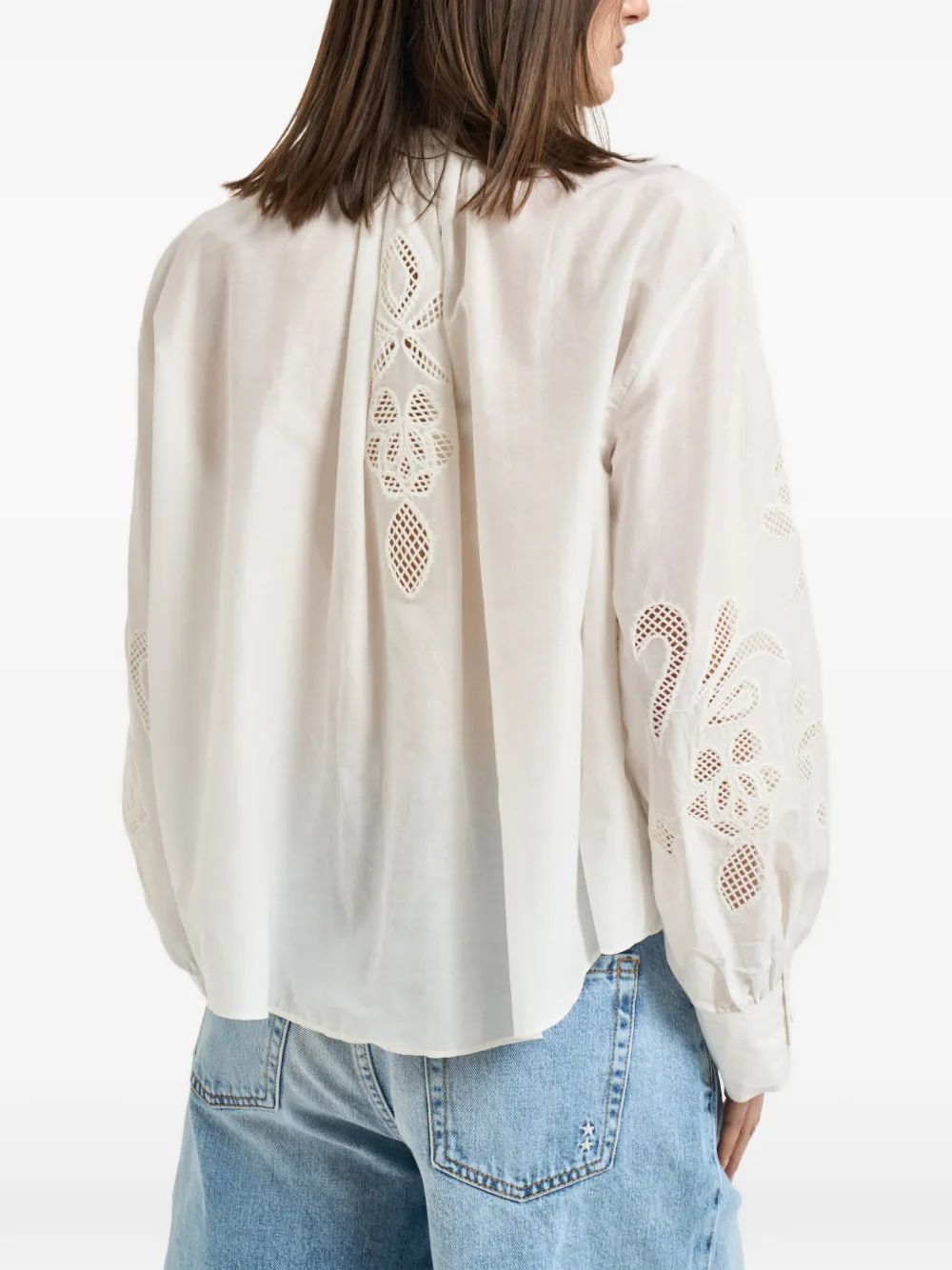  Forte Forte Floral-detail Blouse - White 