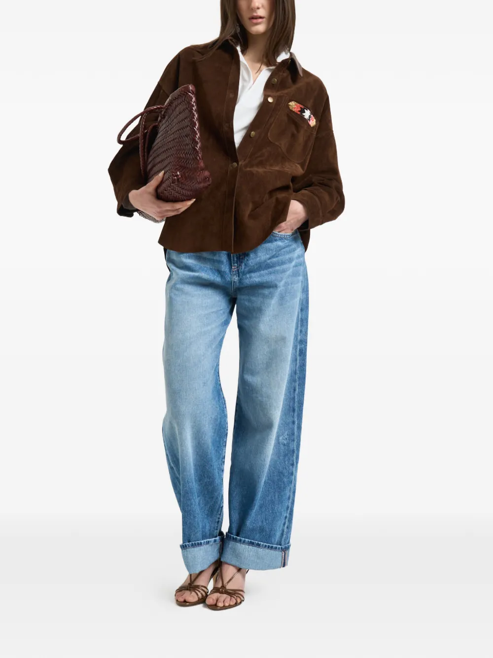  Bazar Deluxe Patch-pocket Shirt - Brown 