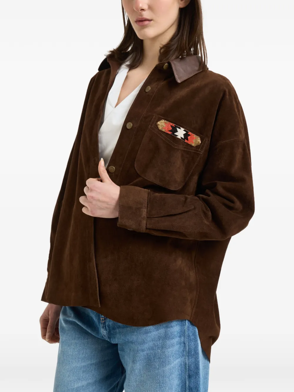 Bazar Deluxe patch-pocket shirt - Marrone