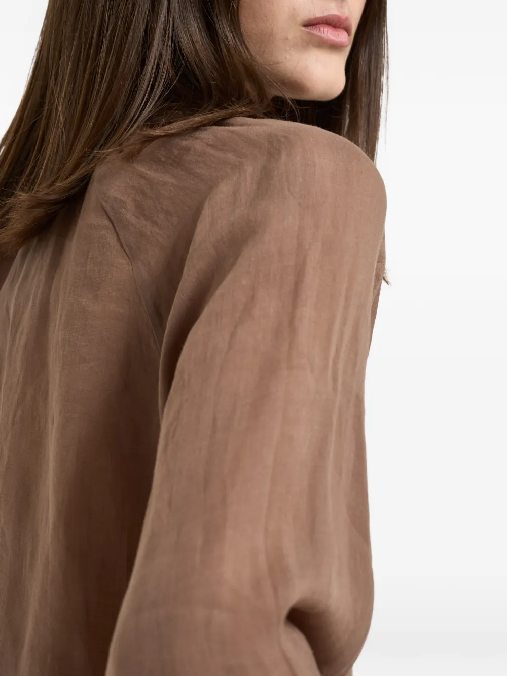 Beaded-Detail V-Neck Blouse