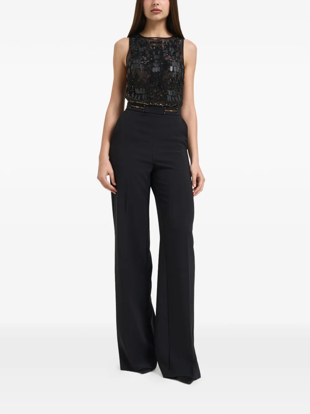 Elisabetta Franchi sequin-embellished jumpsuit - Nero