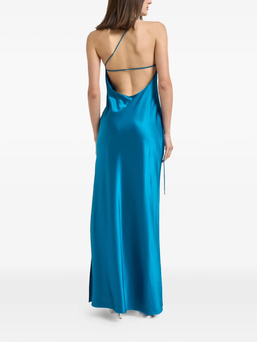  Danamé Asymmetrical-neck Maxi Dress - Blue 