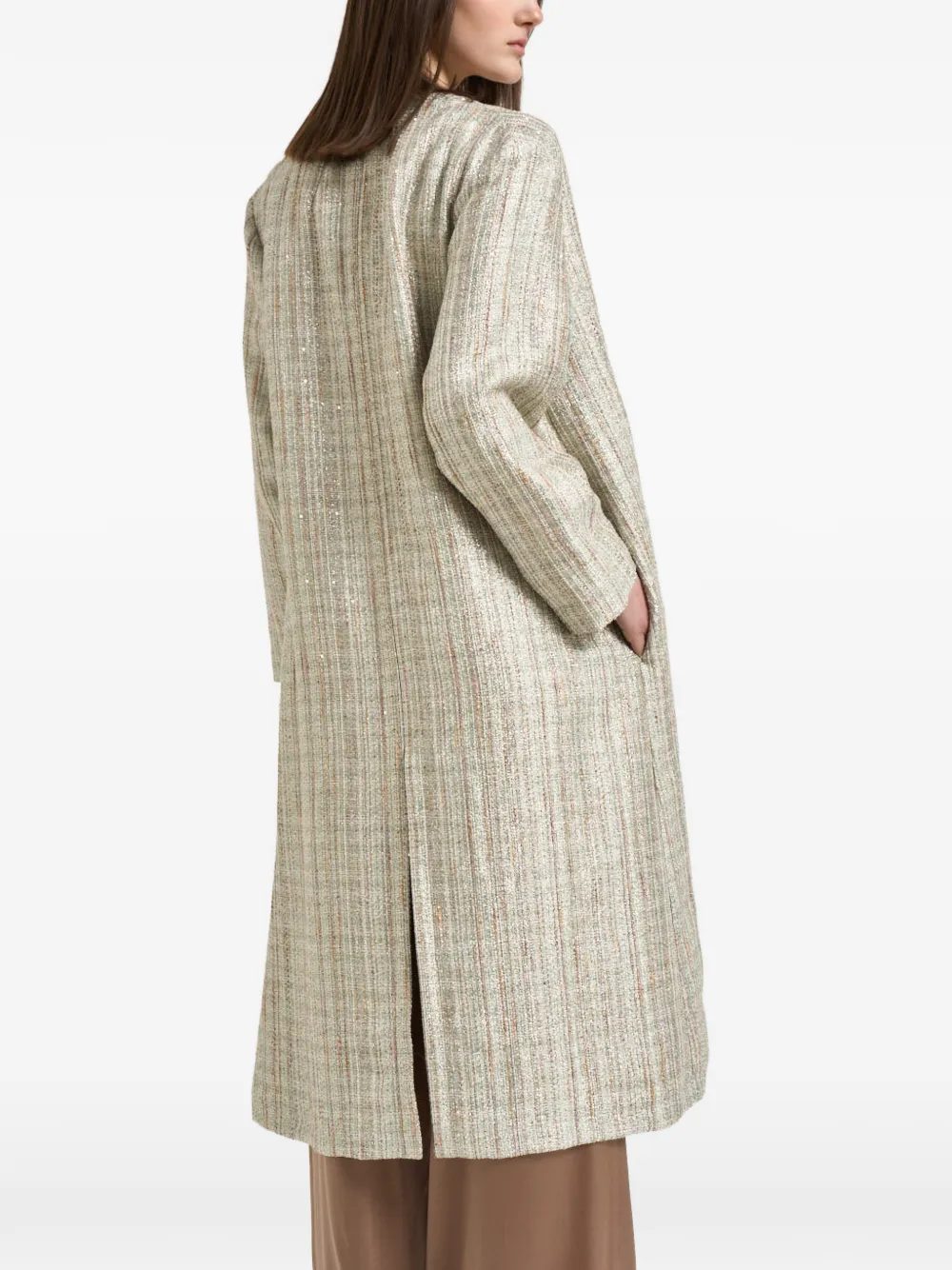 Striped-Pattern Coat