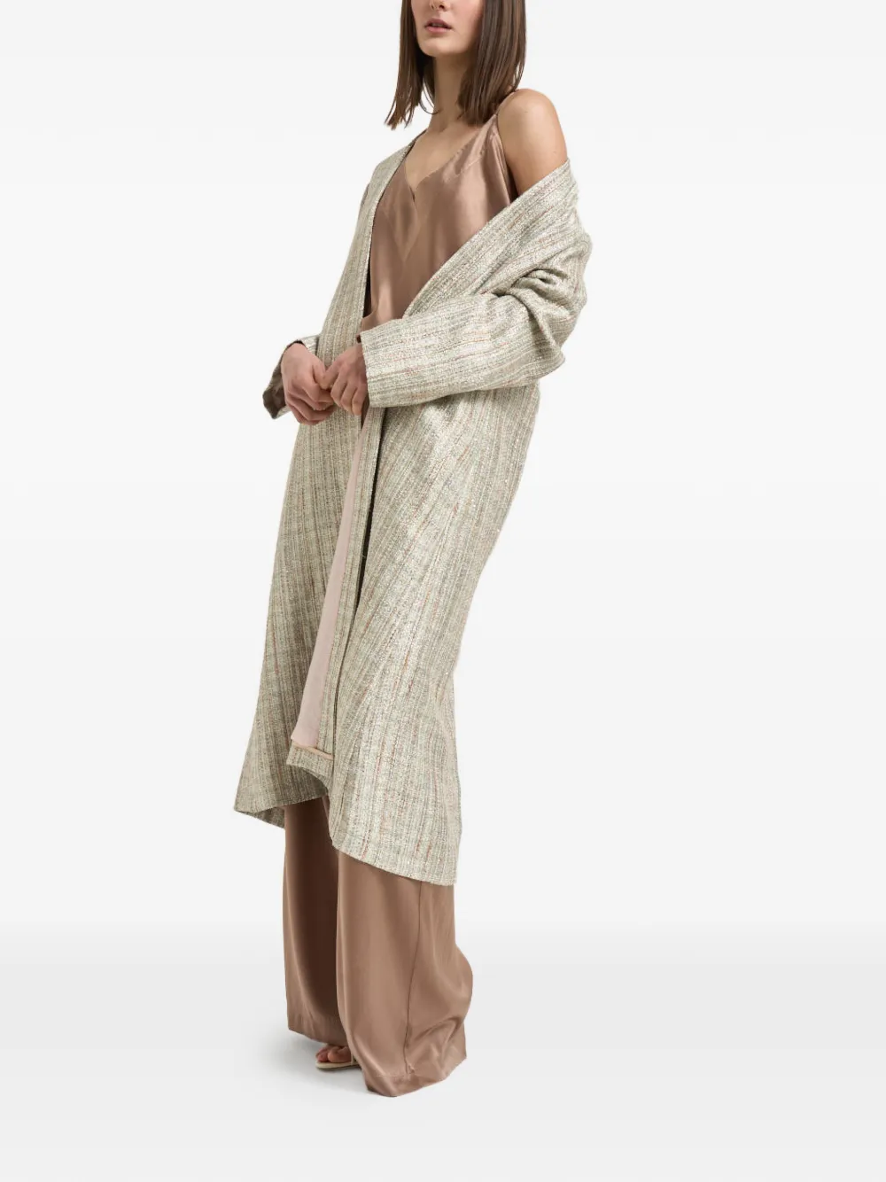 Striped-Pattern Coat