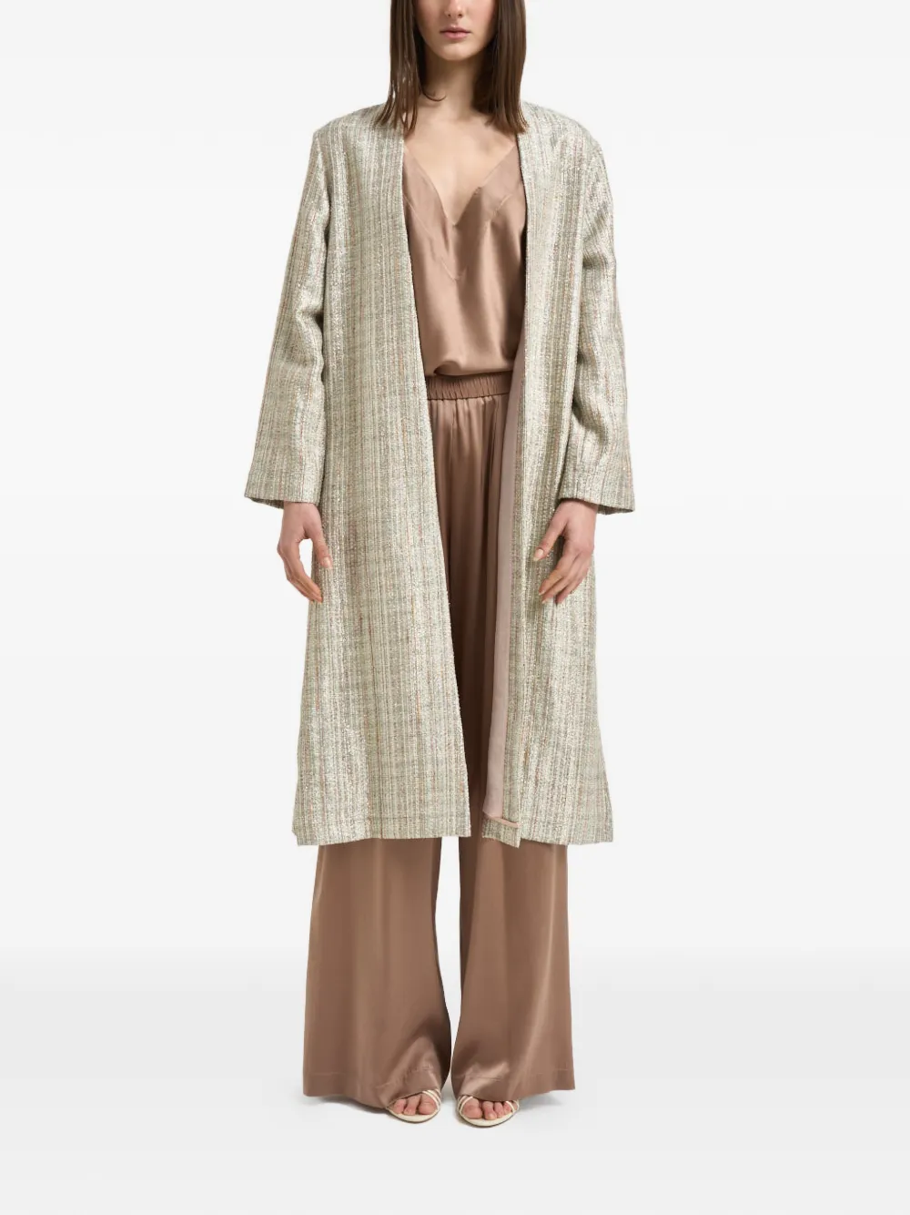 Striped-Pattern Coat