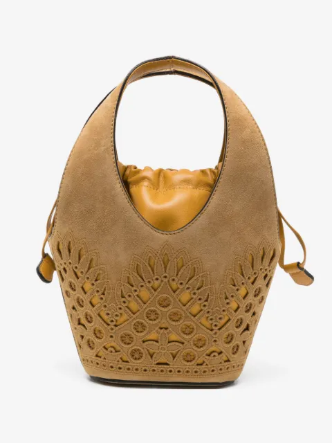 Alberta Ferretti tote de gamuza con cortes a láser