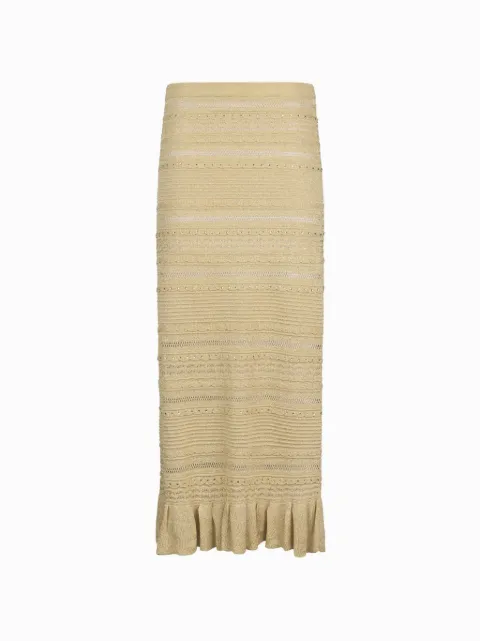 LIU JO openwork flounced midi skirt