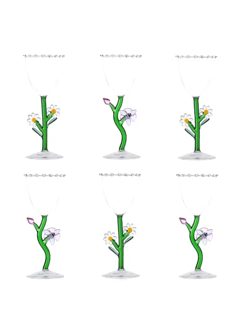 Ichendorf Milano flower stemmed wine glasses (set of six)