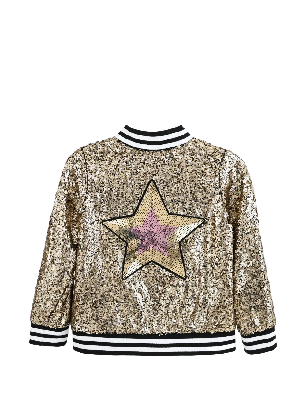 Mimi Tutu Sequin Star Bomber Jacket - Gold 