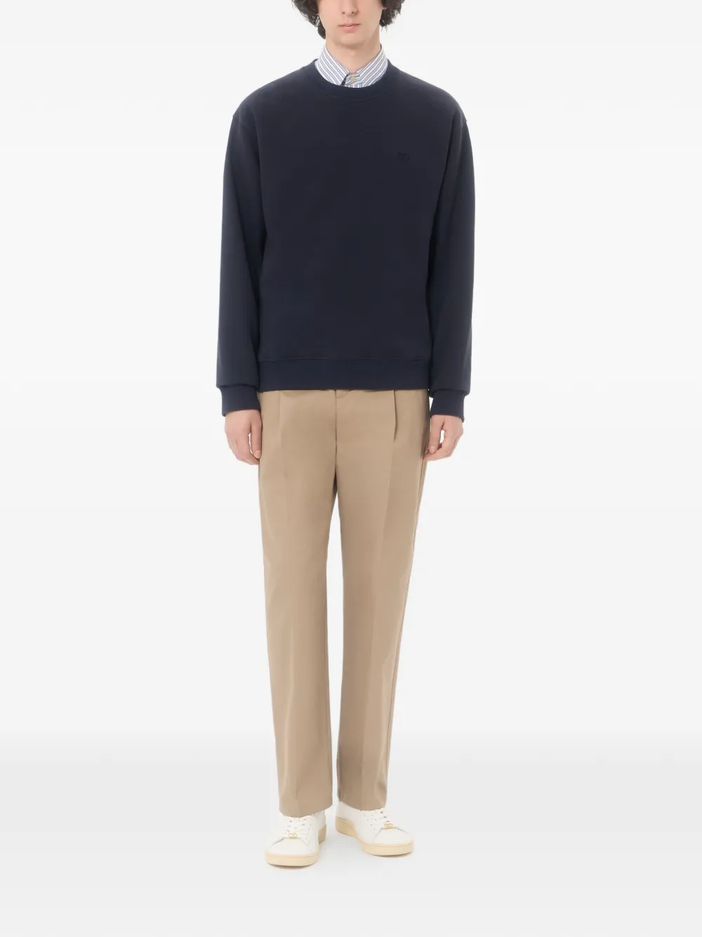 Valentino Garavani Katoenen sweater met VLogo-borduurwerk Blauw