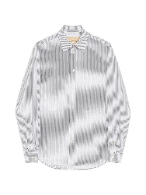 Valentino Garavani cotton poplin shirt with striped VLogo embroidery