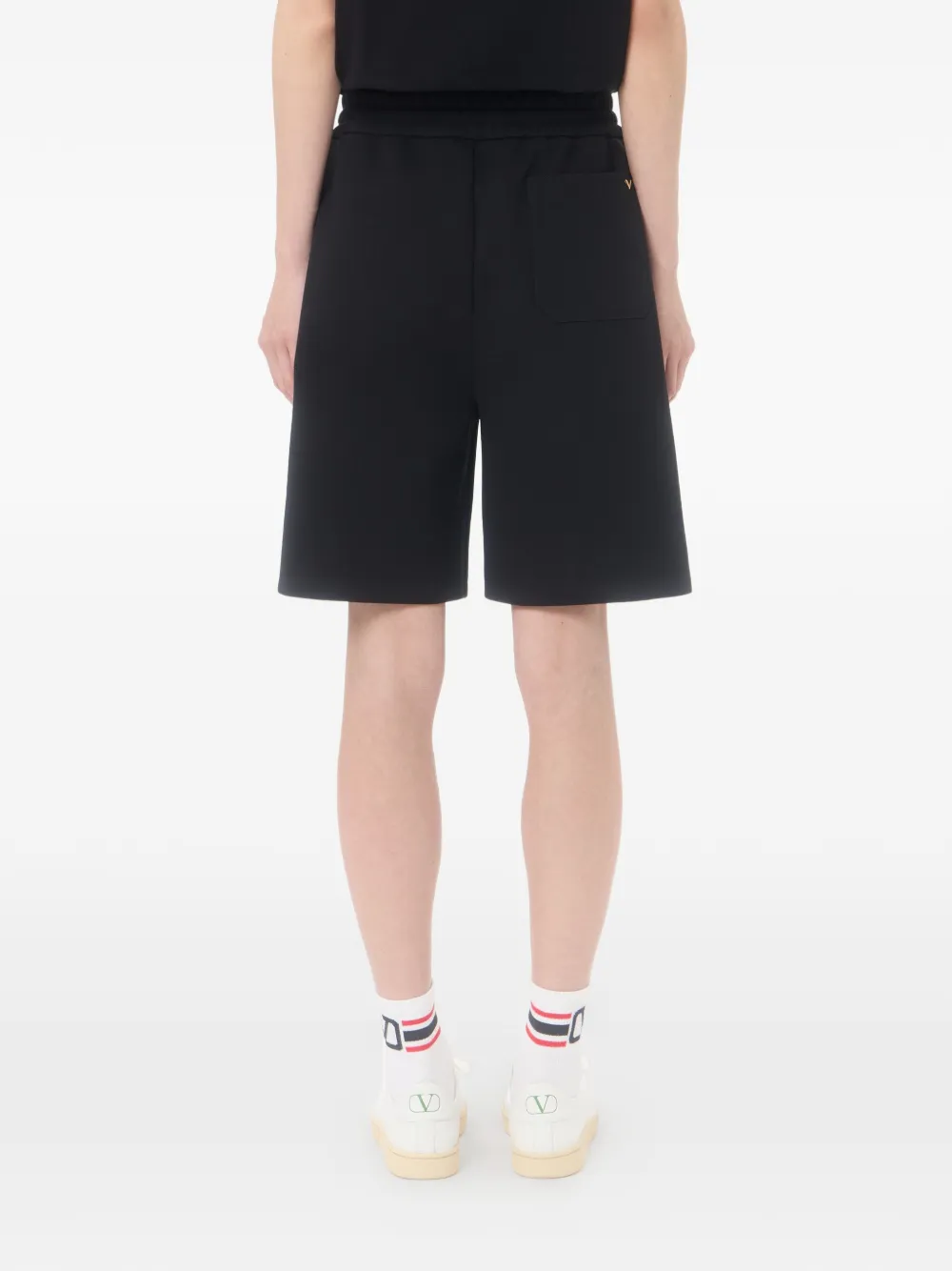 Valentino Garavani Katoenen bermuda shorts met VGold Zwart