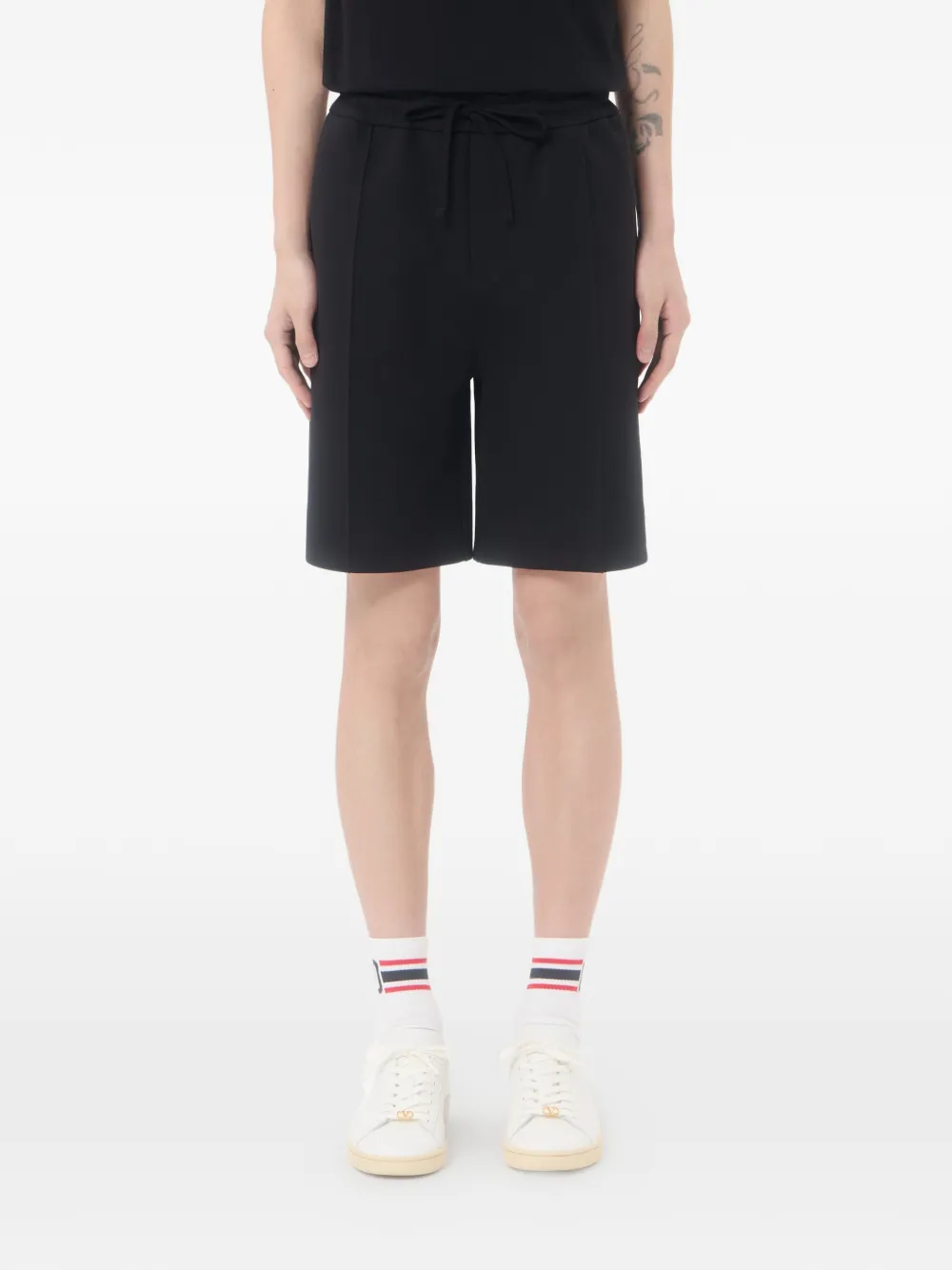 Valentino Garavani Katoenen bermuda shorts met VGold Zwart