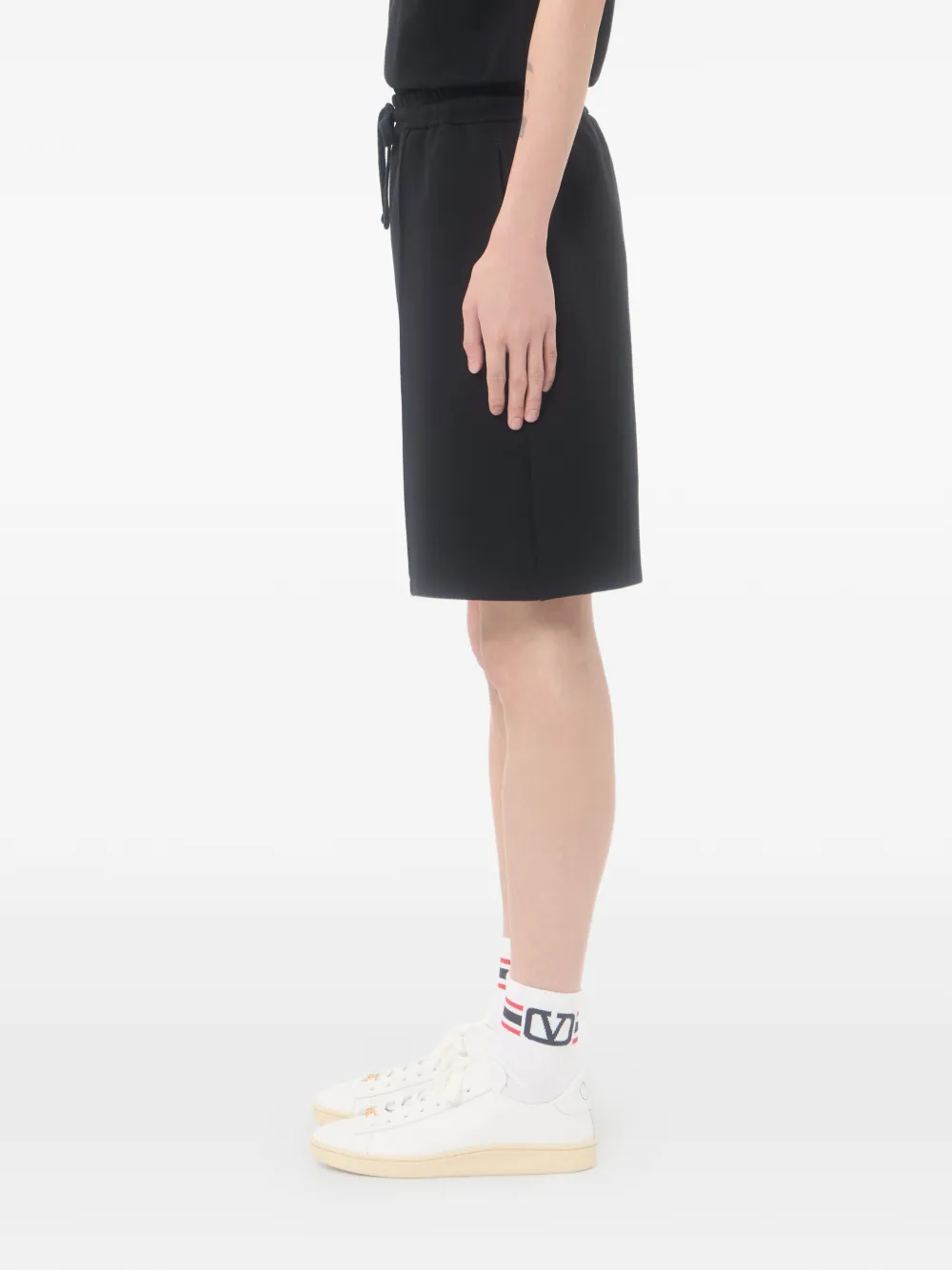 Valentino Garavani Katoenen bermuda shorts met VGold Zwart