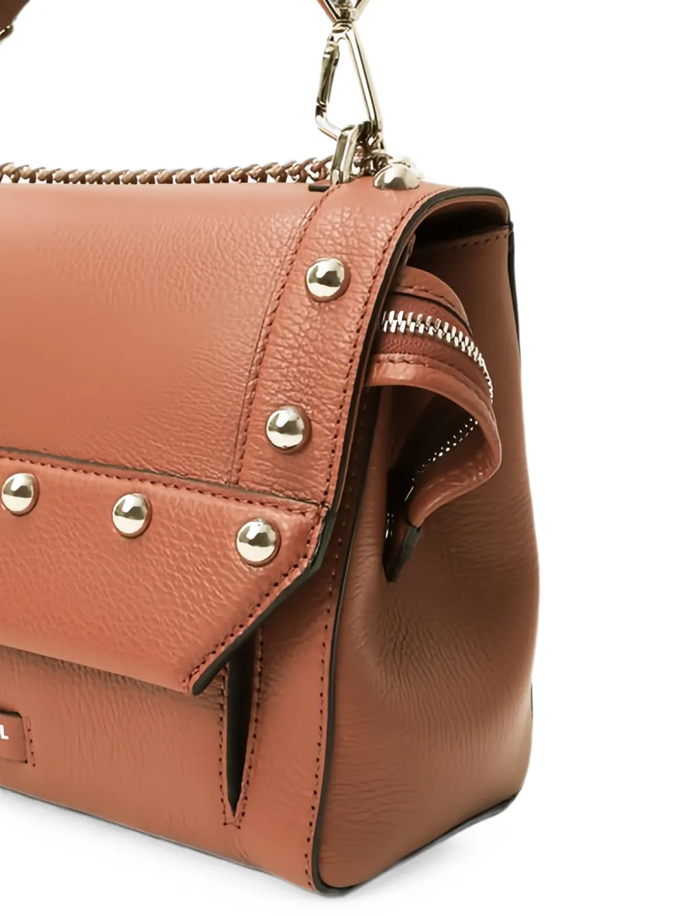 Lancel Shopper van bewerkt leer met studs Bruin