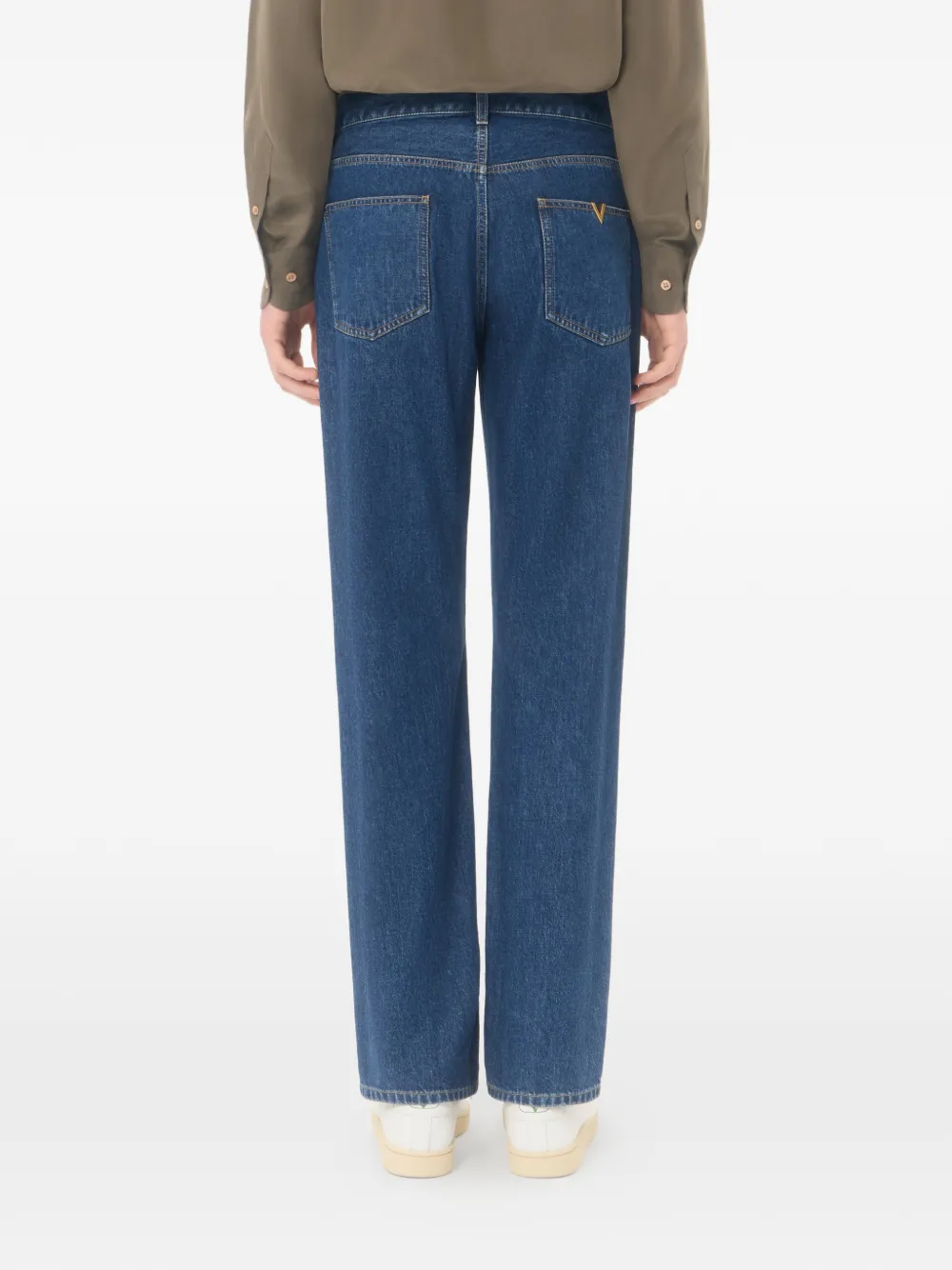 Valentino Garavani Denim broek met VGold Blauw
