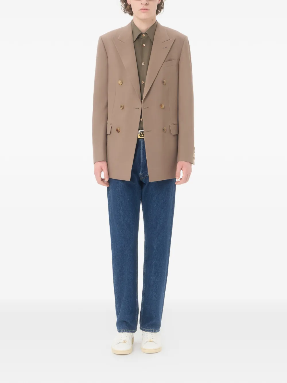 Valentino Garavani Denim broek met VGold Blauw