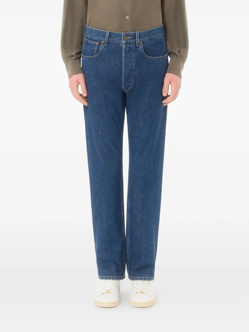 Valentino Garavani Denim broek met VGold Blauw