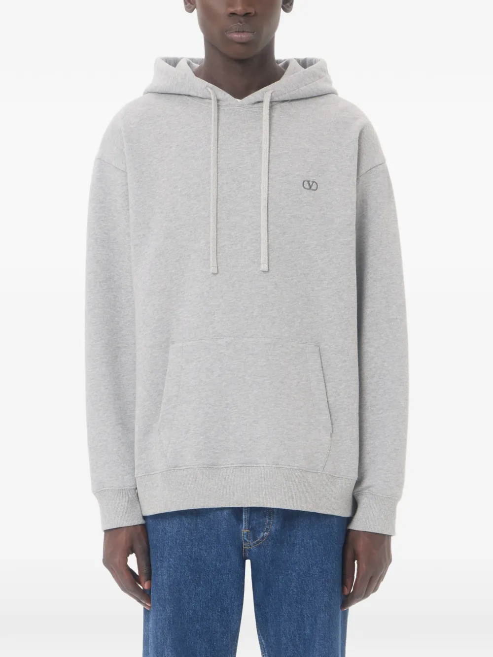 Valentino Garavani VLogo hoodie met borduurwerk Grijs