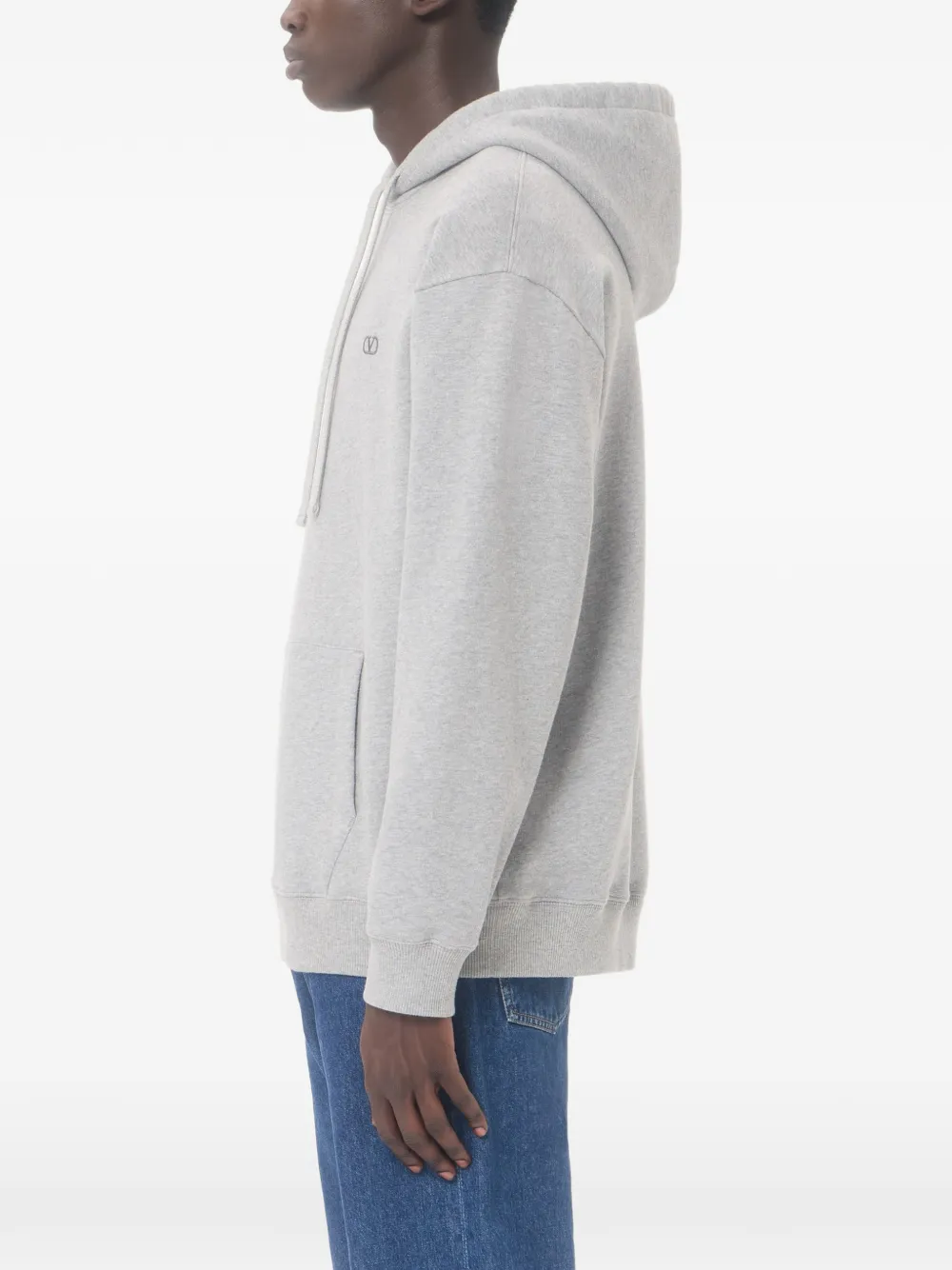 Valentino Garavani VLogo hoodie met borduurwerk Grijs