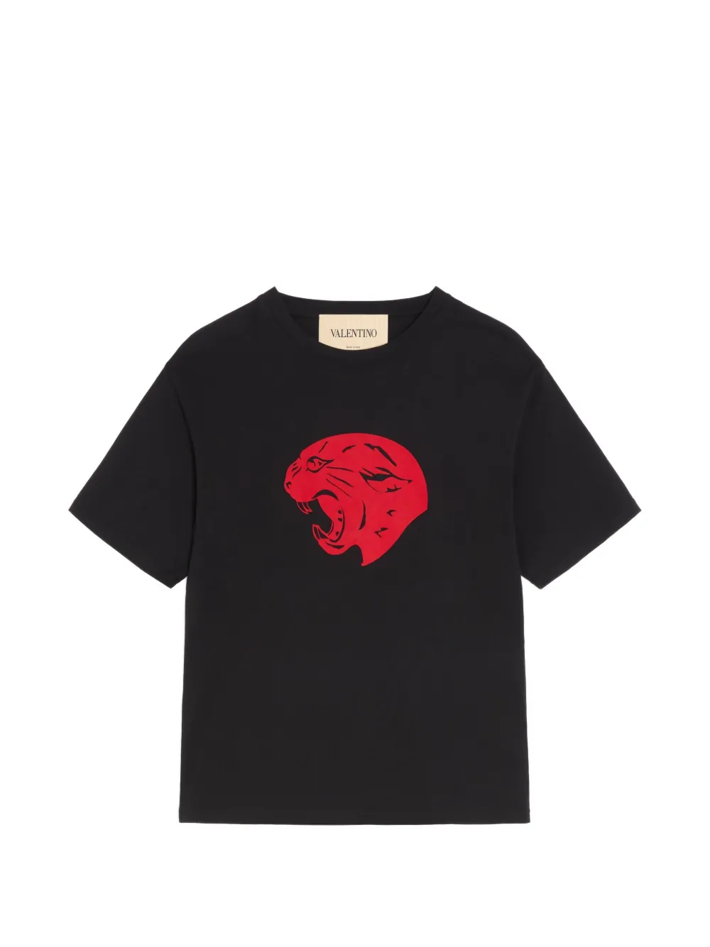 Valentino Garavani cotton T-Shirt with panther print - Nero