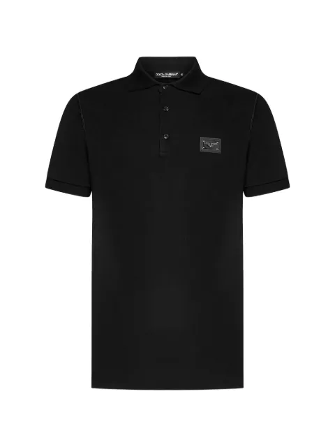 Dolce & Gabbana logo-plaque polo shirt